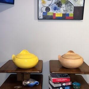 SOLD Rare vintage Tiffany & Co Elsa Peretti terracotta Thumbprint Soup Tureen